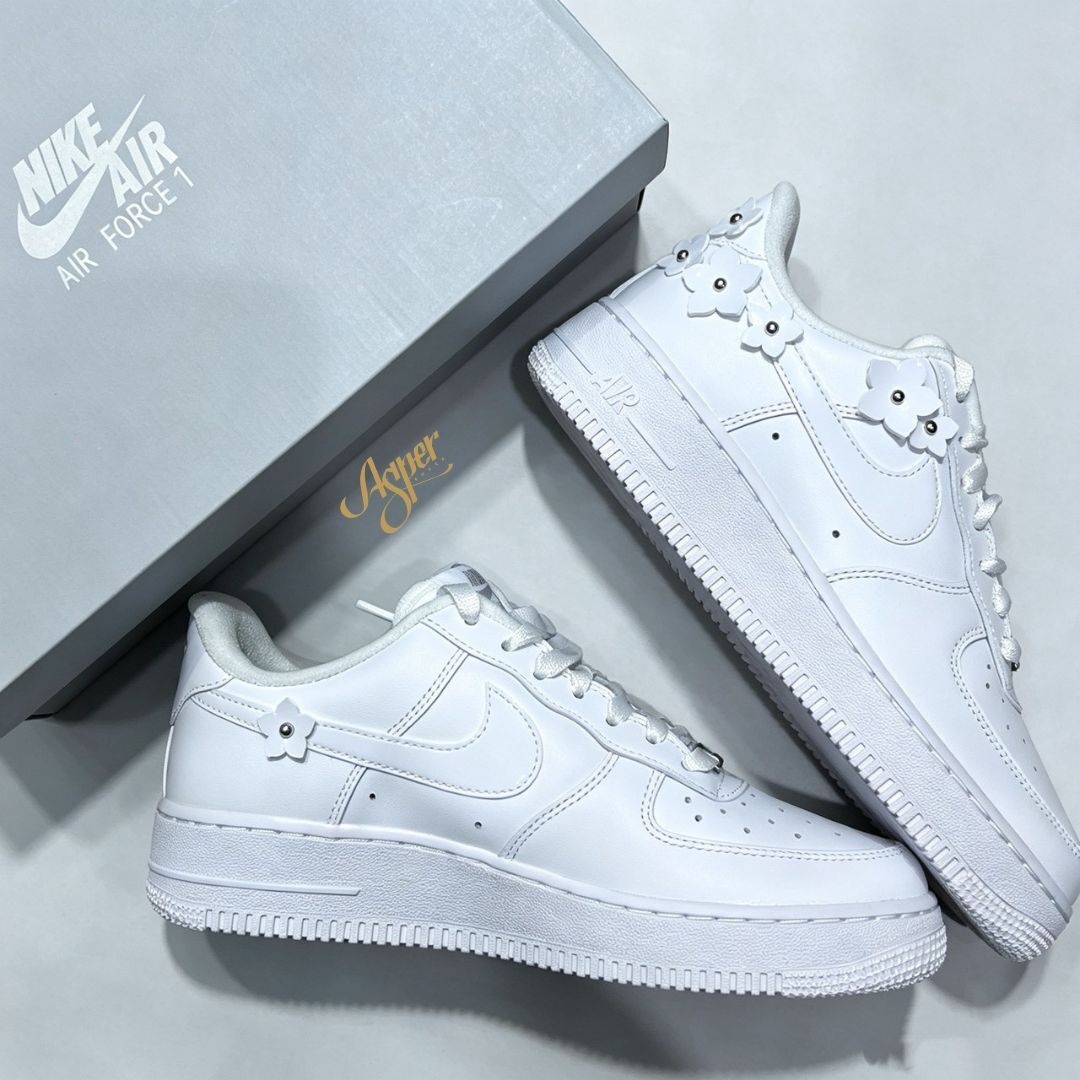 【官網限定】Nike Air Force 1 07 ''Florette White Wolf Grey'' 白 花卉 女鞋  IR8637-100 VII