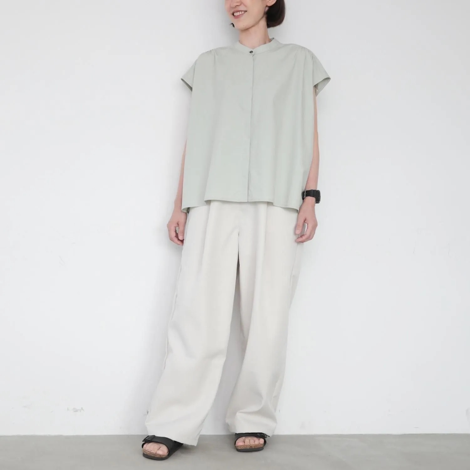 OMAKE.jp 落肩氣球上衣BalloonBlouse 薄荷綠