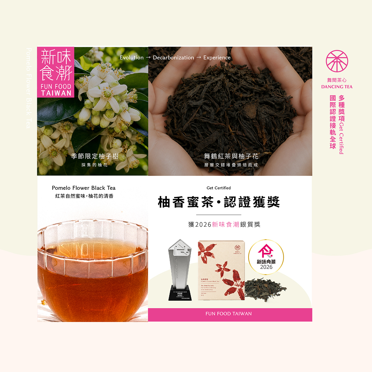 多項認證 獲獎雙享受｜柚香蜜茶6入x2+紅玉爆米花x3+紙袋x1
