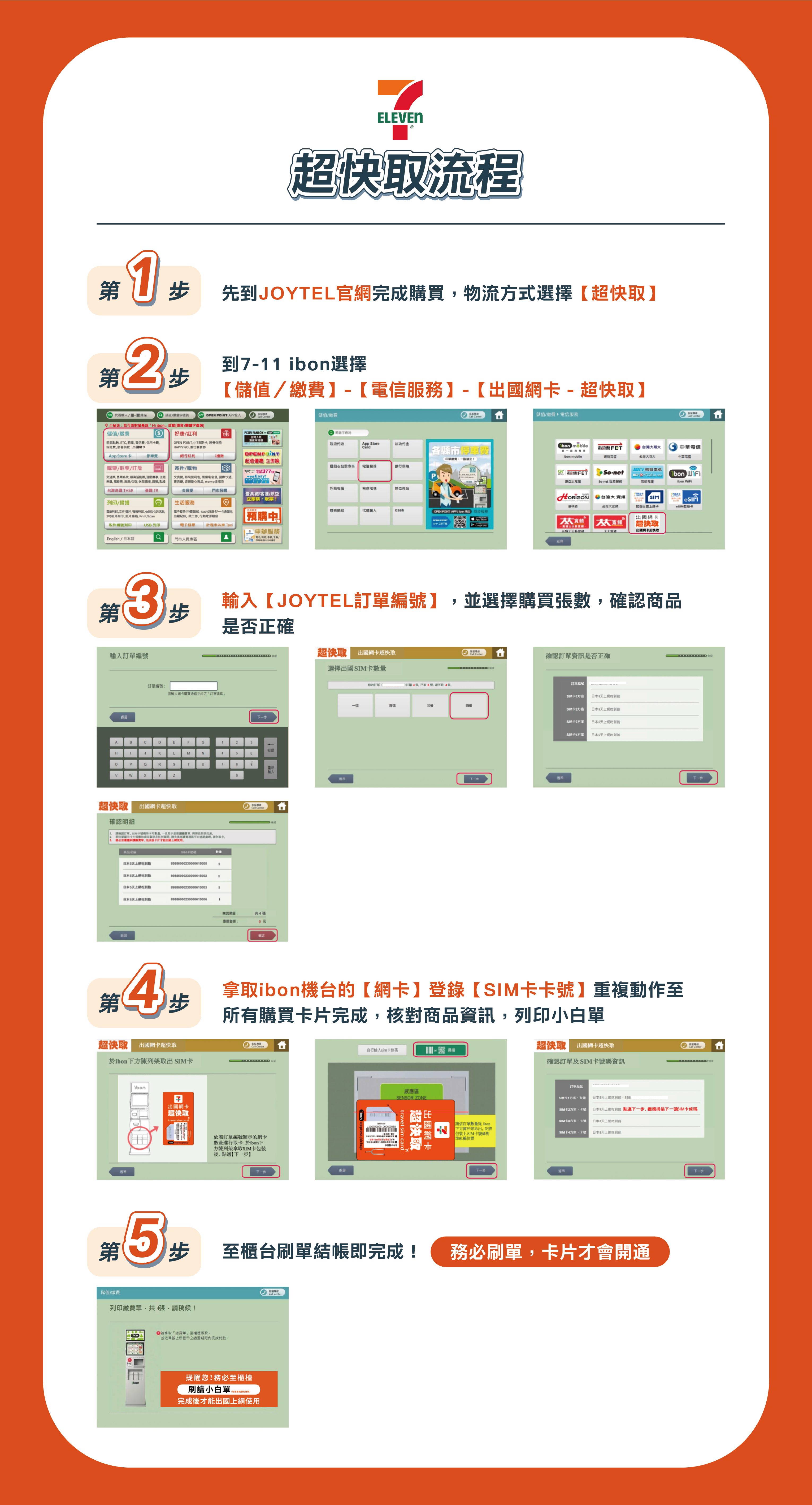 JOYTEL 超快取購買流程圖