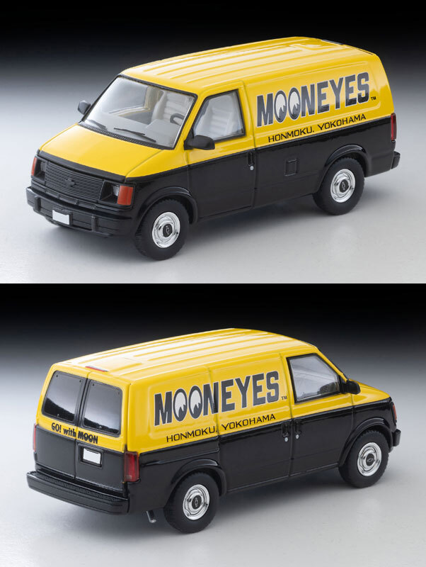 預訂:1/64 TOMYTEC LV-N344b Chevrolet Astro Van (MOONEYES) Yellow/Black (340157)