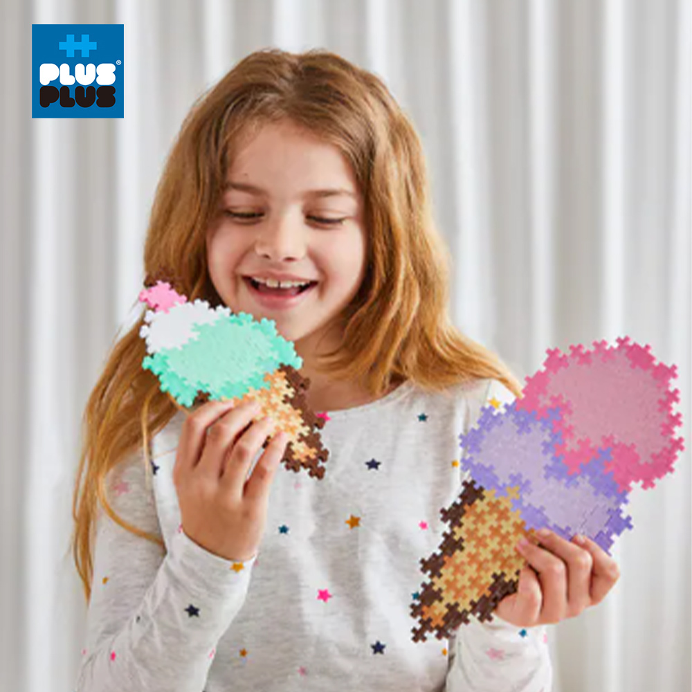 【 ++Plus-Plus 加加積木 】小顆粒 拼圖系列 | 250pcs 冰淇淋 PLU009079