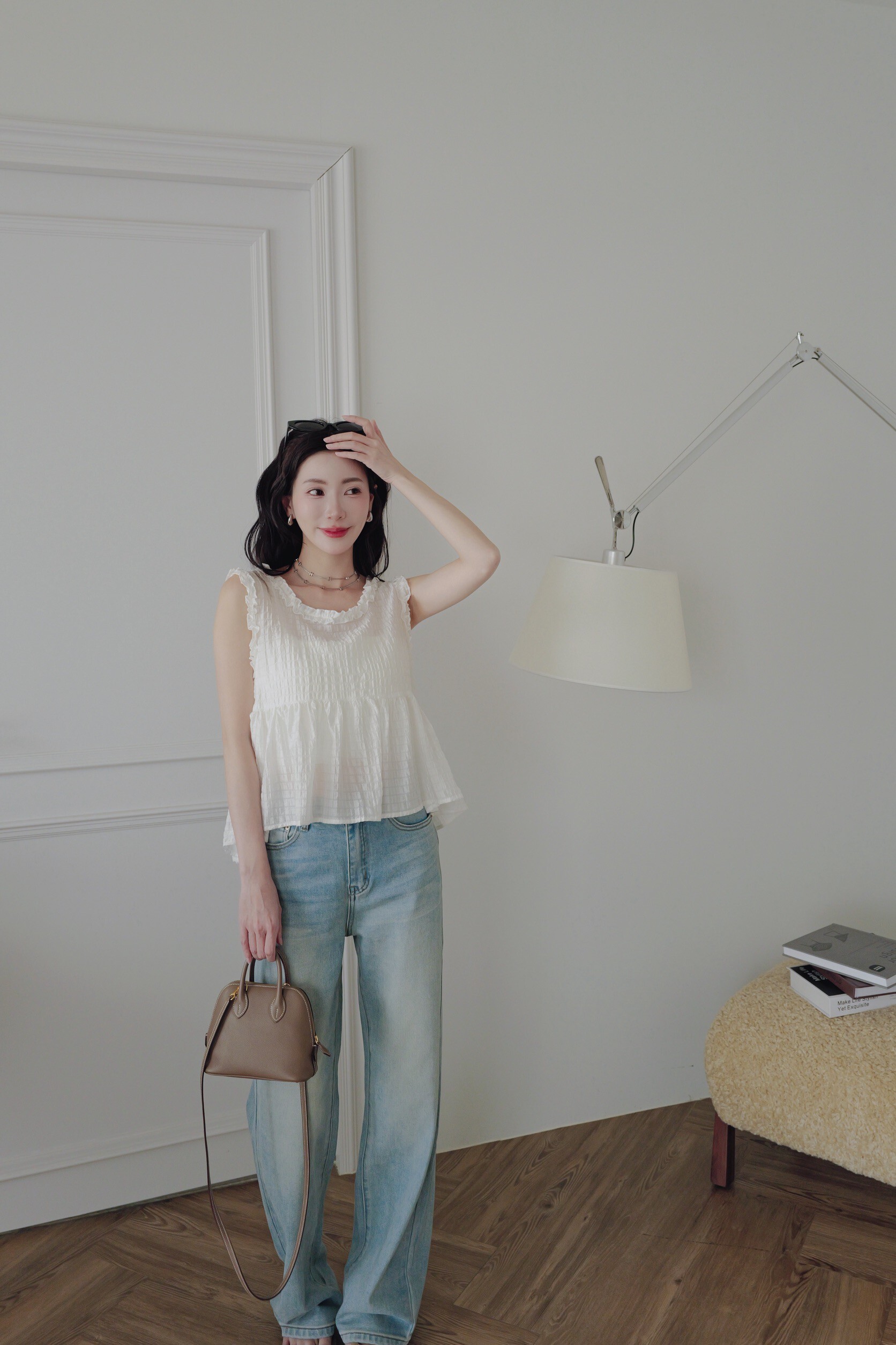 (預購)#AT37 壓紋綁帶背心上衣