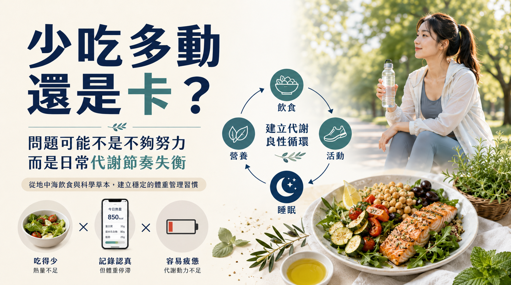 為什麼少吃還是囤積？解析基礎代謝率下降與壓力的惡性循環