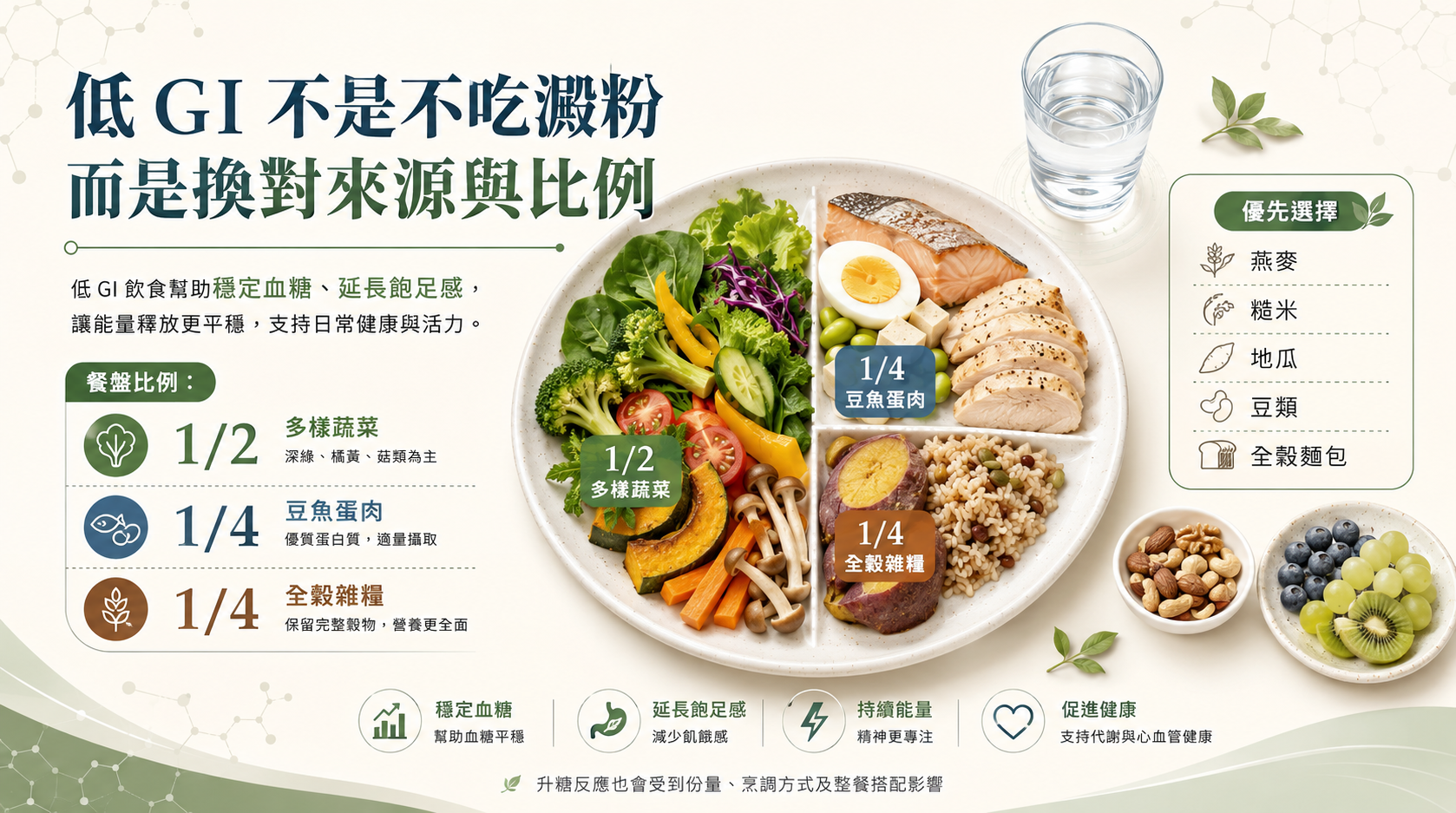 低升糖指數飲食示意