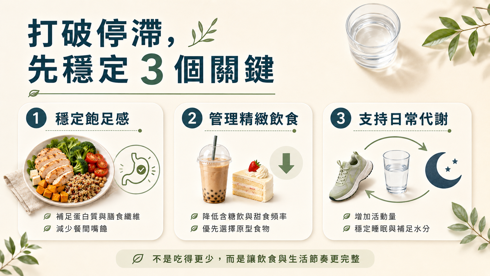 體態管理三管齊下
