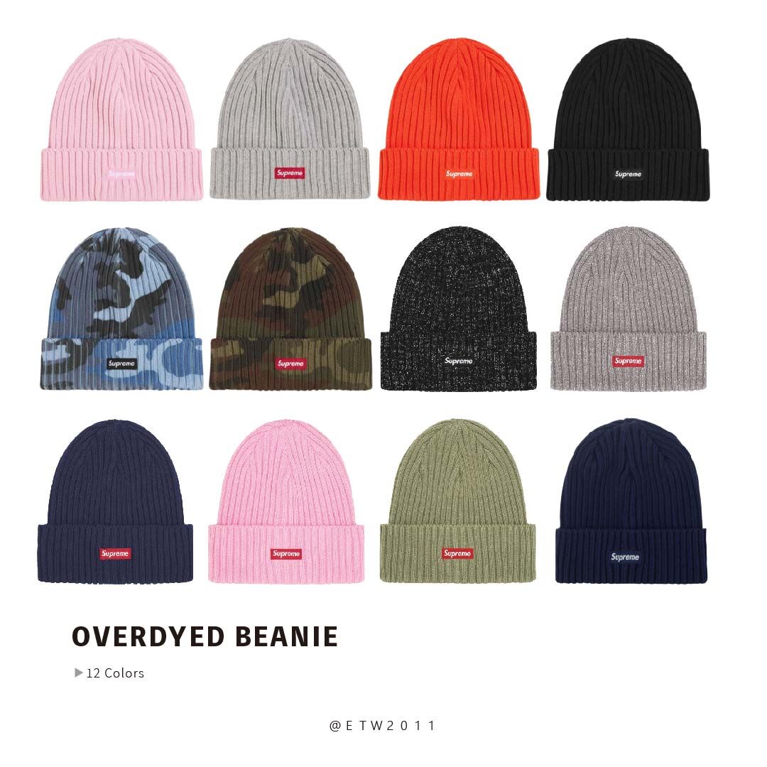 ☆ETW☆【EASY TO WEAR】SUPREME OVERDYED BEANIE 小Logo BOX 針織 毛帽