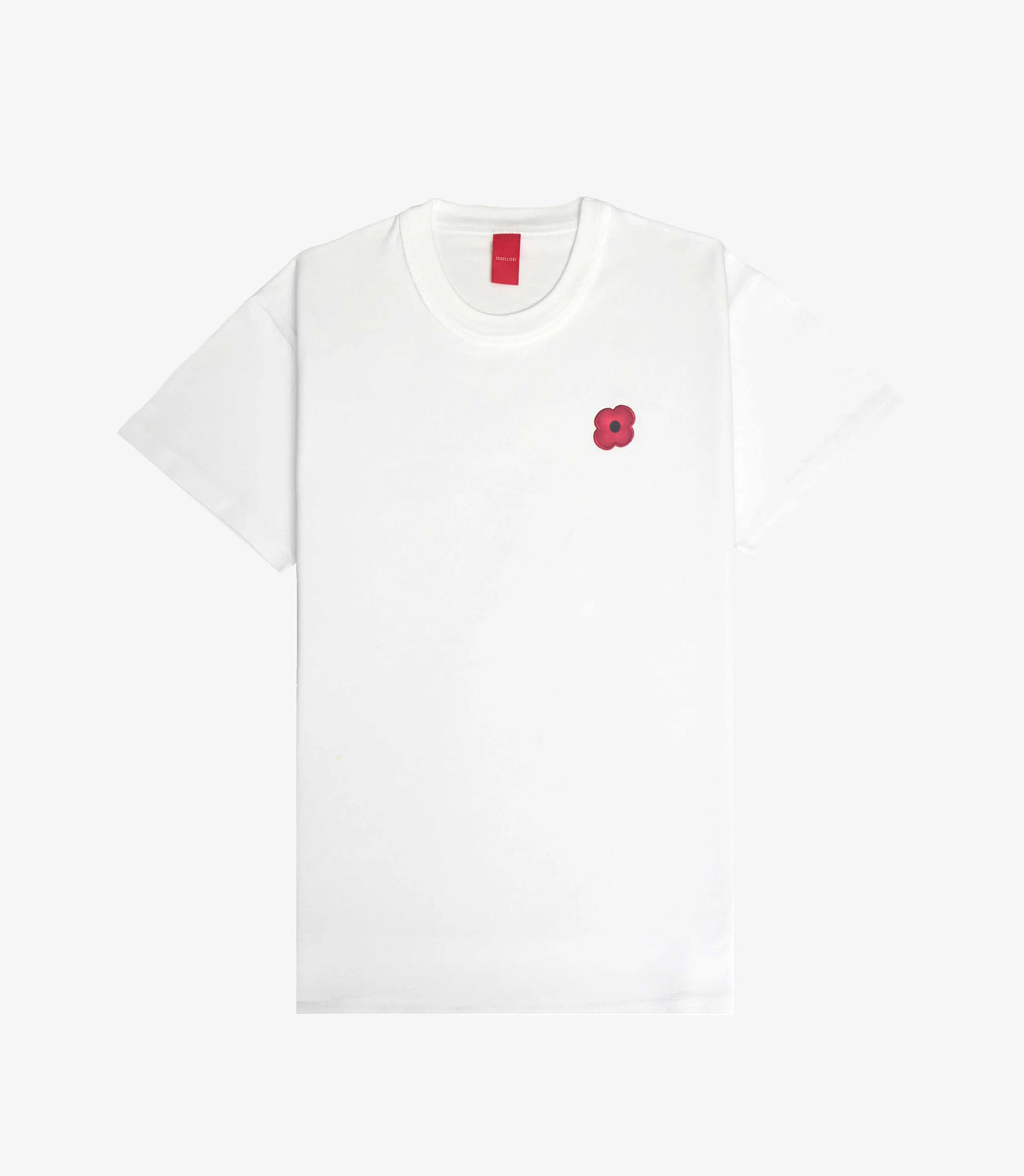 Monsieur Coquelicot 經典罌粟花純棉短袖T恤 (白)