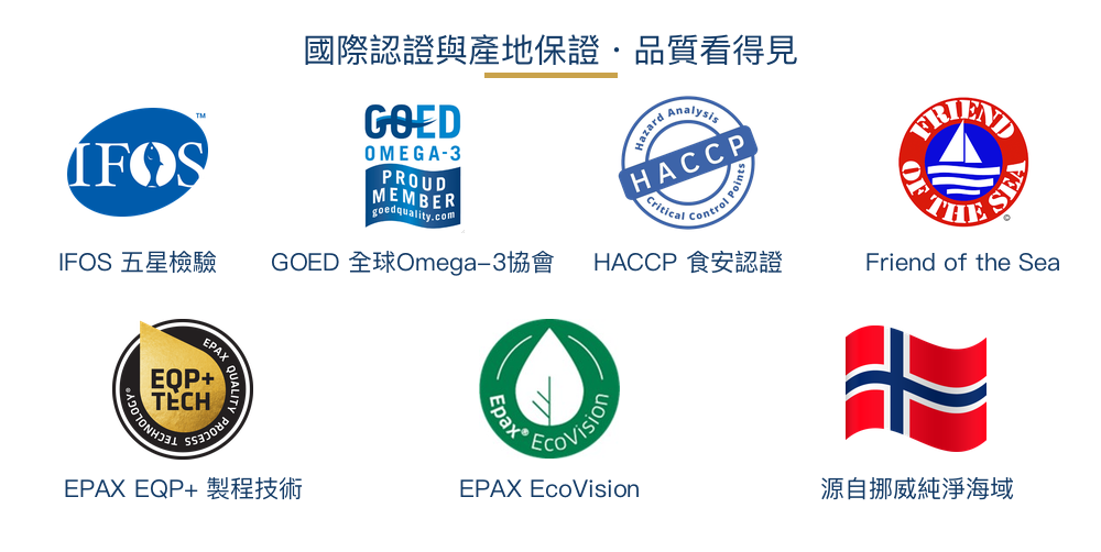 挪威魚油國際認證 IFOS GOED HACCP EPAX