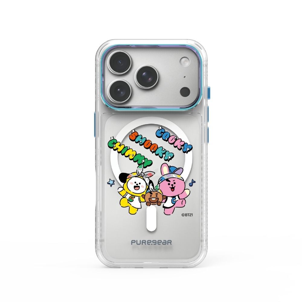 宇宙明星BT21 / iPhone 冰鑽防摔減壓手機殼 - 歡樂三人組