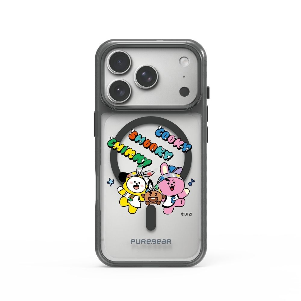 宇宙明星BT21 / iPhone 冰鑽防摔減壓手機殼 - 歡樂三人組