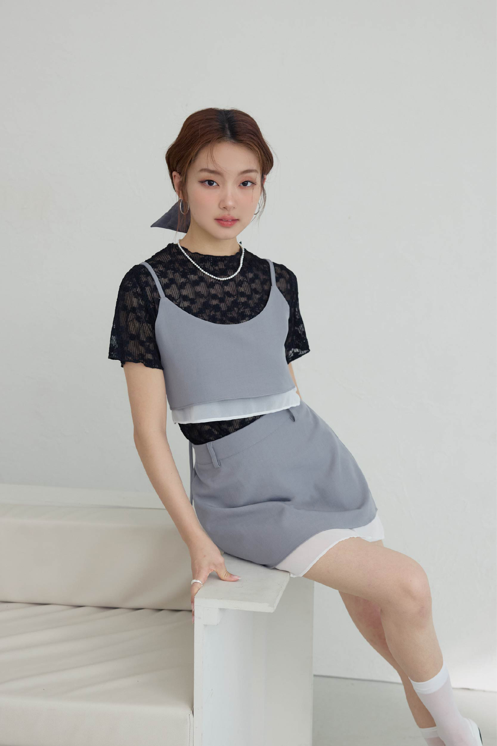 小花蕾絲短袖上衣