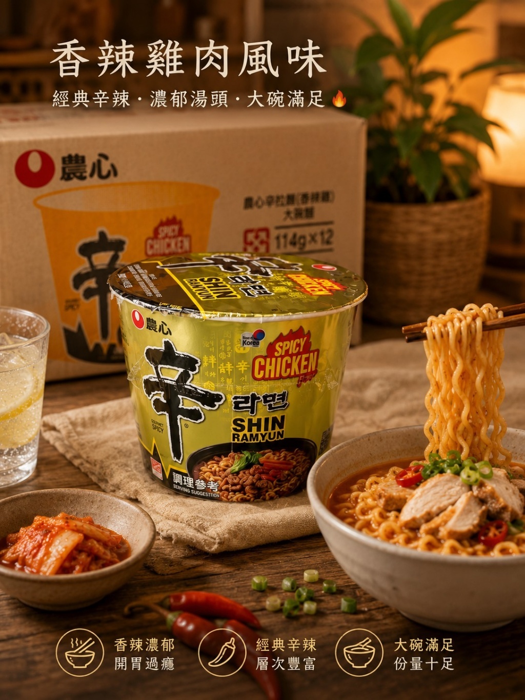 特價優惠 農心 辛拉麵 香辣雞肉味 大碗麵 114g