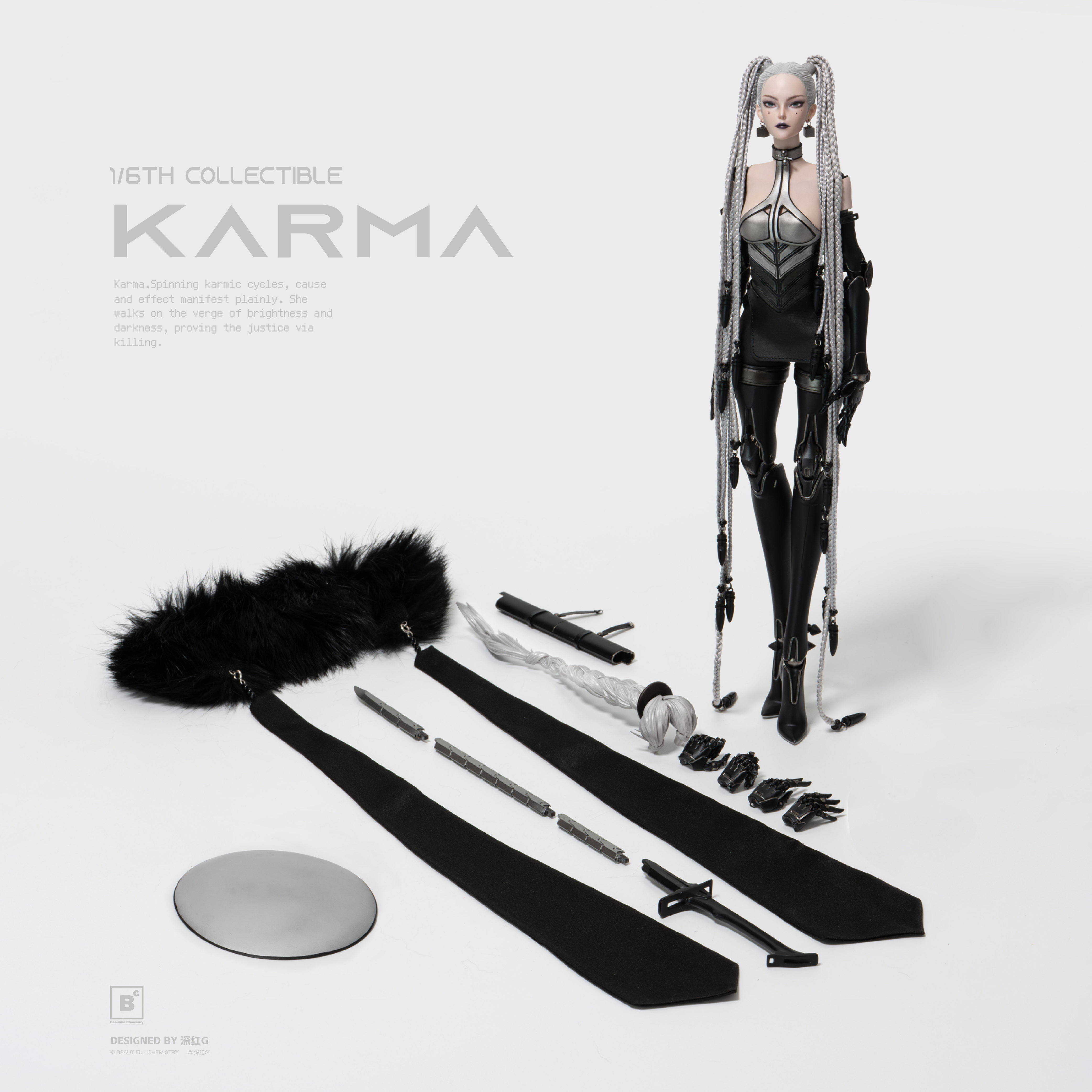 Japanese Version Beautiful Chemistry "SHEN HONG" G WHITE NIGHT: ALBA KARMA 1/6 Scale Action Figure
