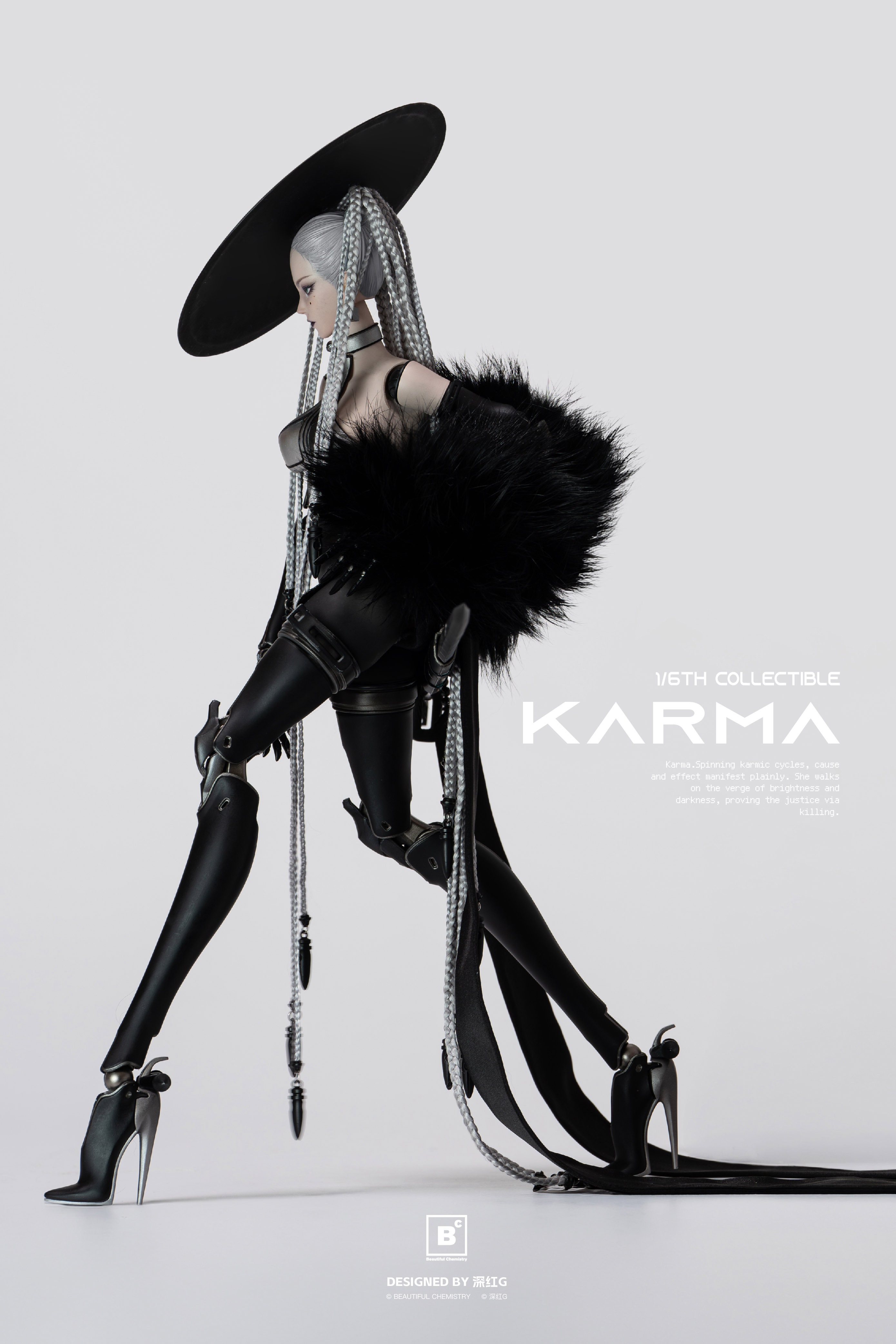 Japanese Version Beautiful Chemistry "SHEN HONG" G WHITE NIGHT: ALBA KARMA 1/6 Scale Action Figure