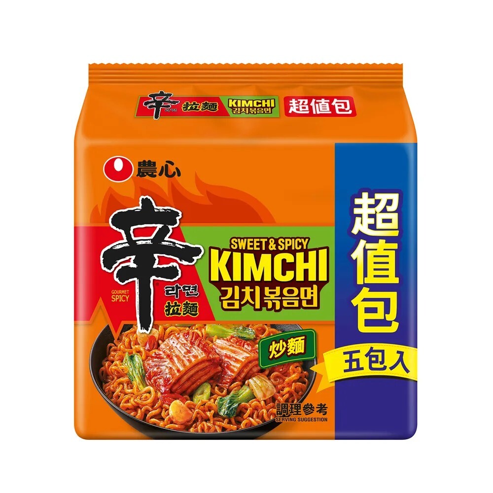特價優惠 韓國 農心 辛炒麵 辛辣白菜 袋裝5包入