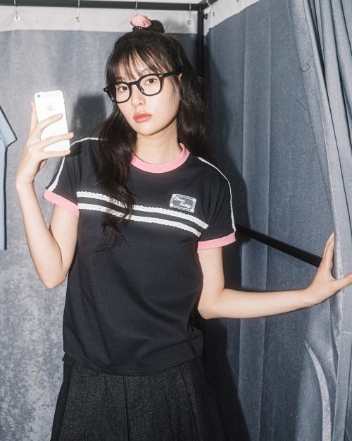 HAVISM DOUBLE LACE S/S TEE