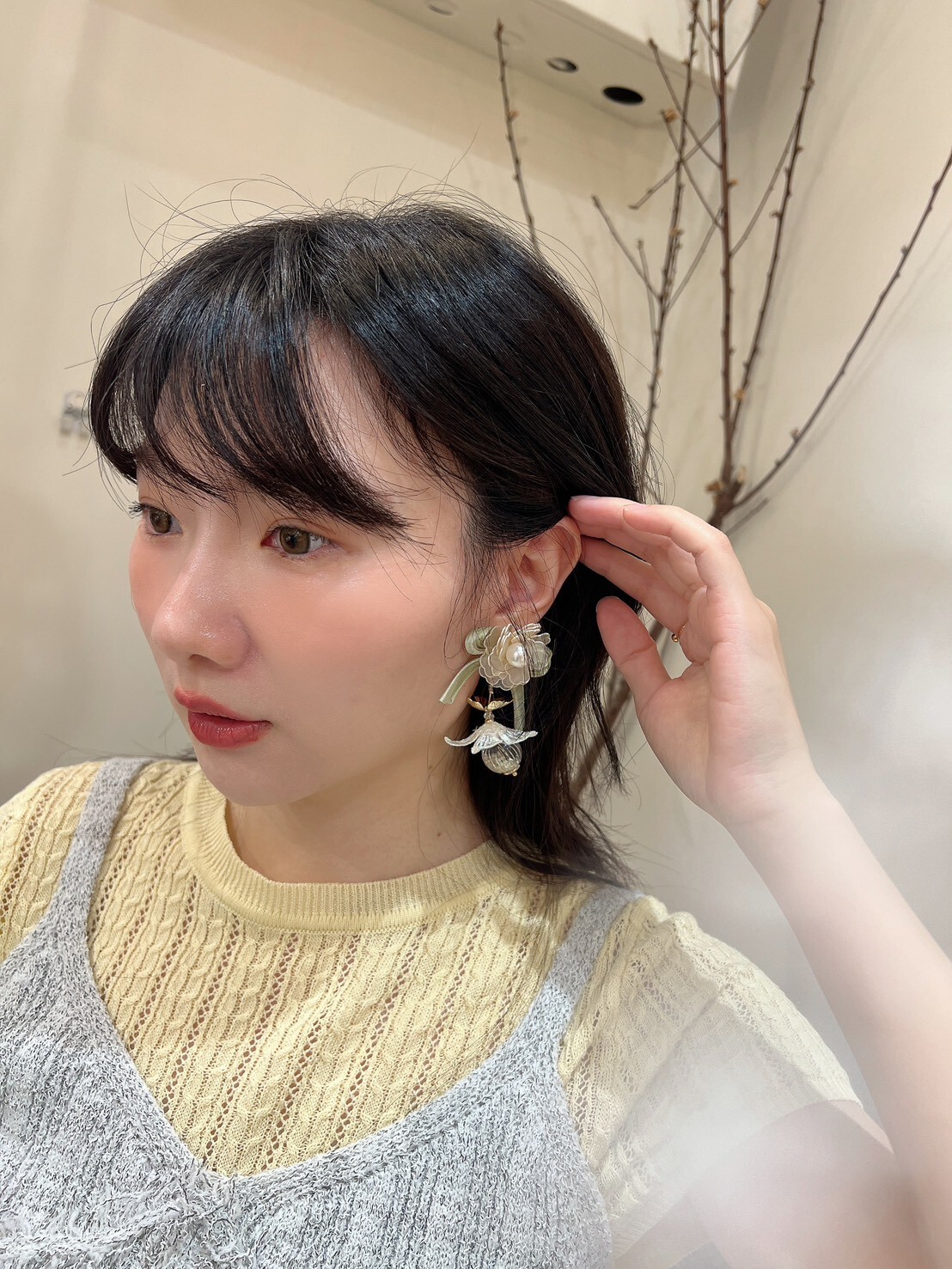 【7/16當日限定】(3way)隱藏款。蝶結花苞耳環