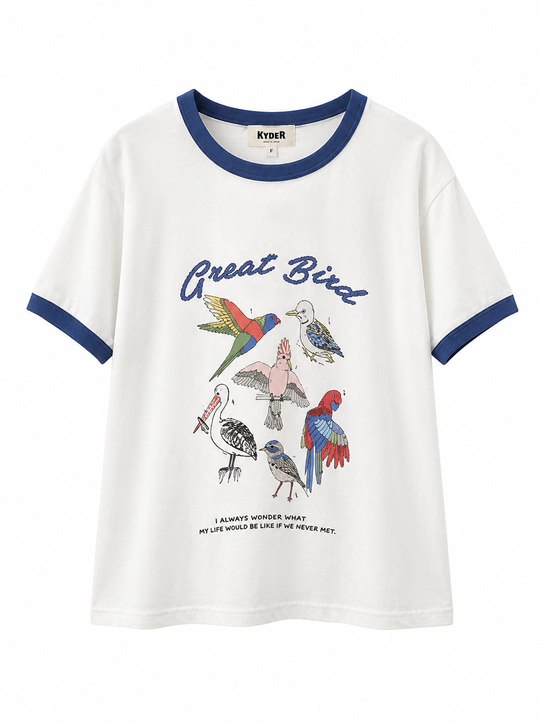 鳥圖鑑棉T-shirt