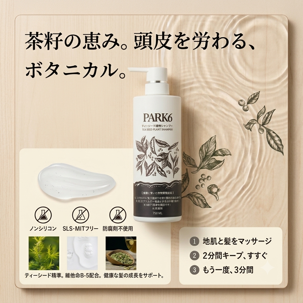 PARK6 Tea Seed Plant Shampoo