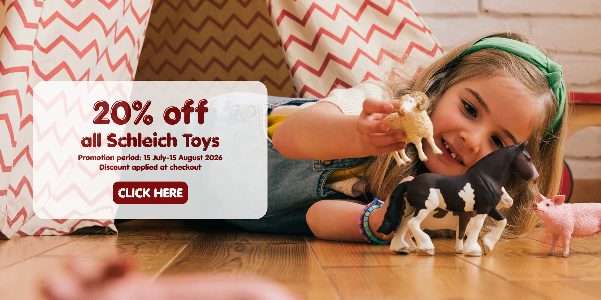 20% off all Schleich Toys Promo Banner
