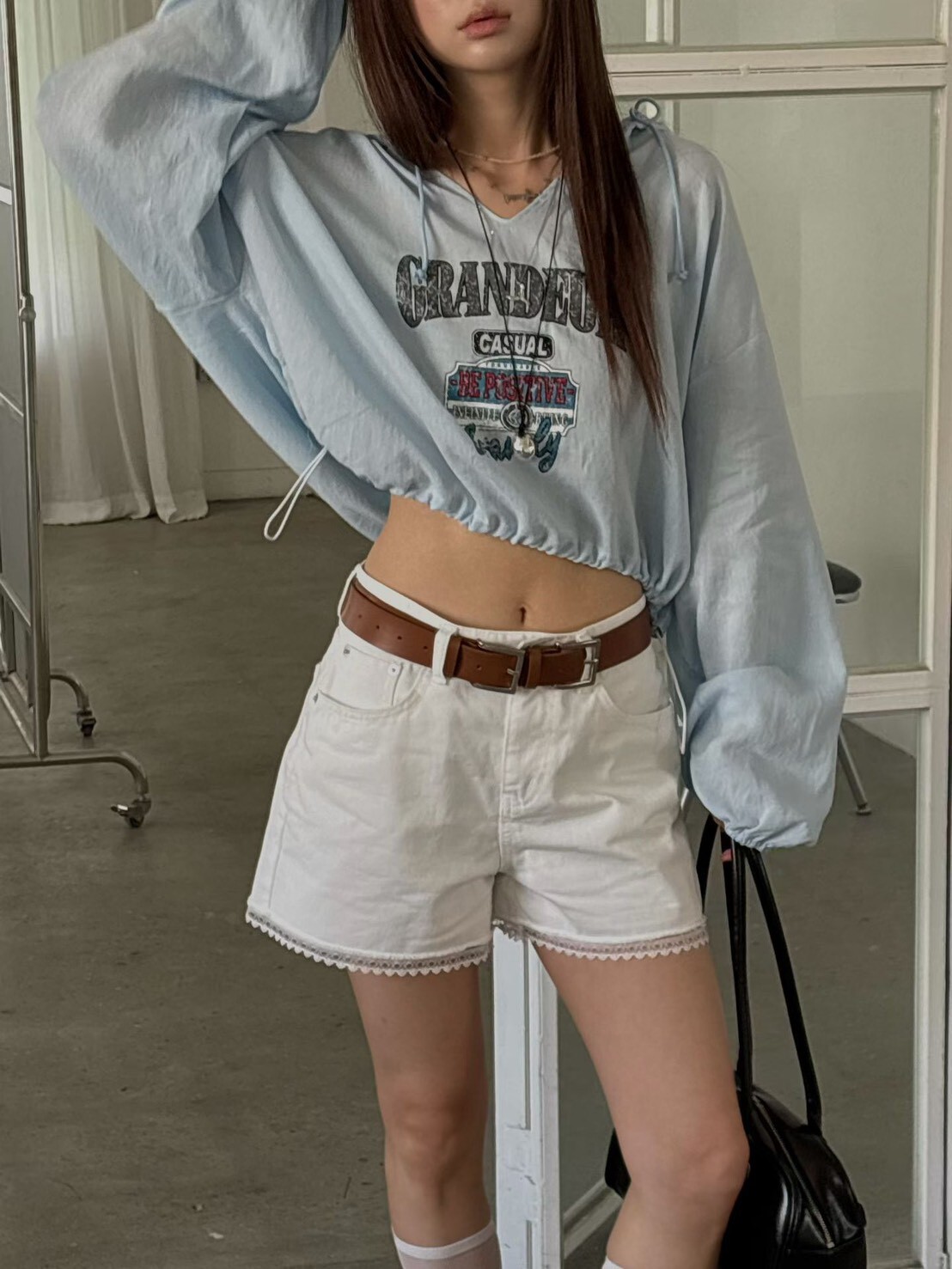 #AJ87美式斑駁防曬帽T(白/水藍/黑/深藍)