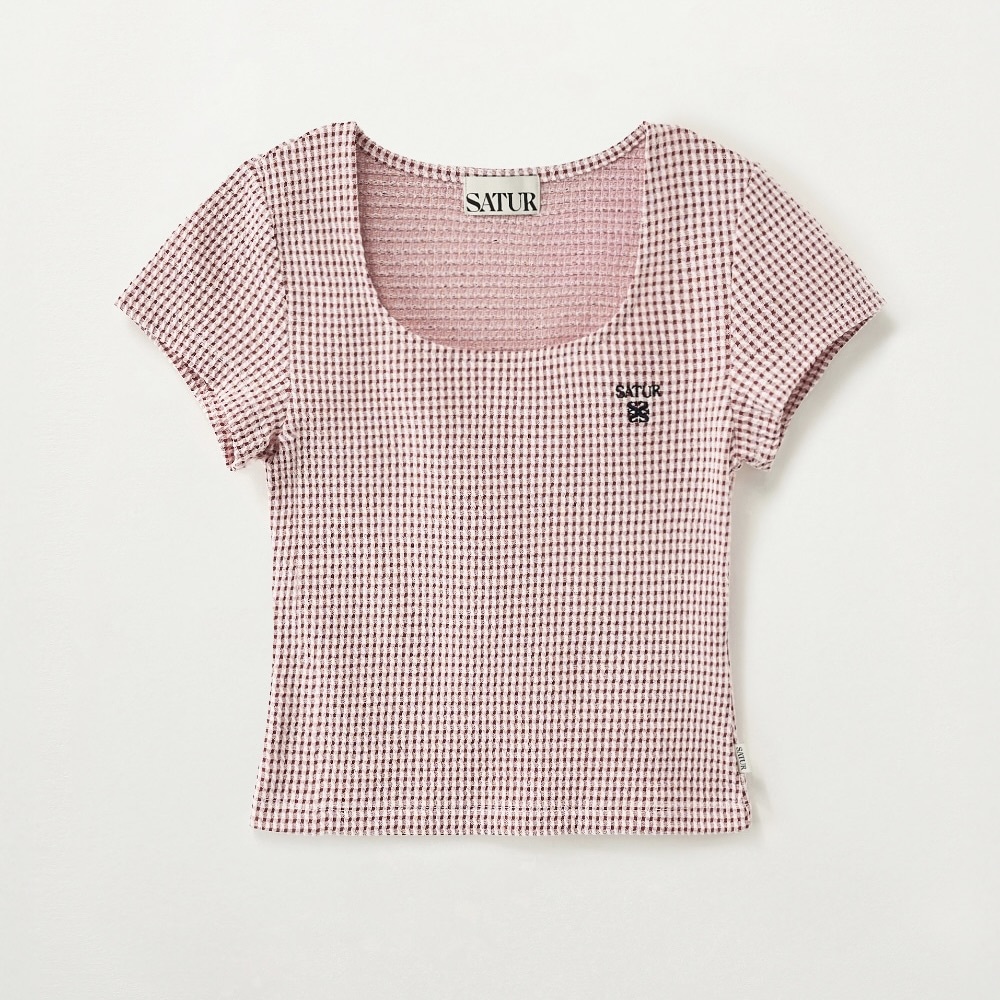 Satur｜SA262WTS18 (W) Square Neck Crinkle T-shirt [3 colors] S119