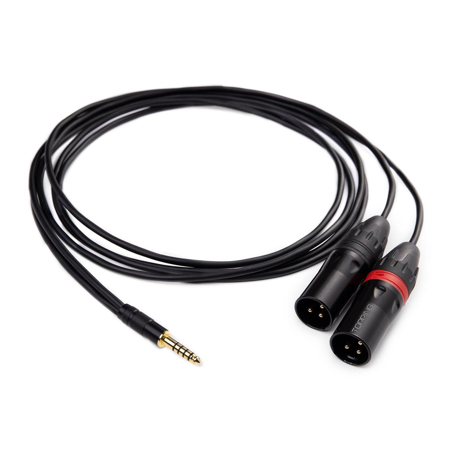 TOPPING - B4XM-150 立體聲平衡訊號線 | 4.4mm > 2x XLR 3-pin | OFC | 雙重屏蔽 | 1.5M
