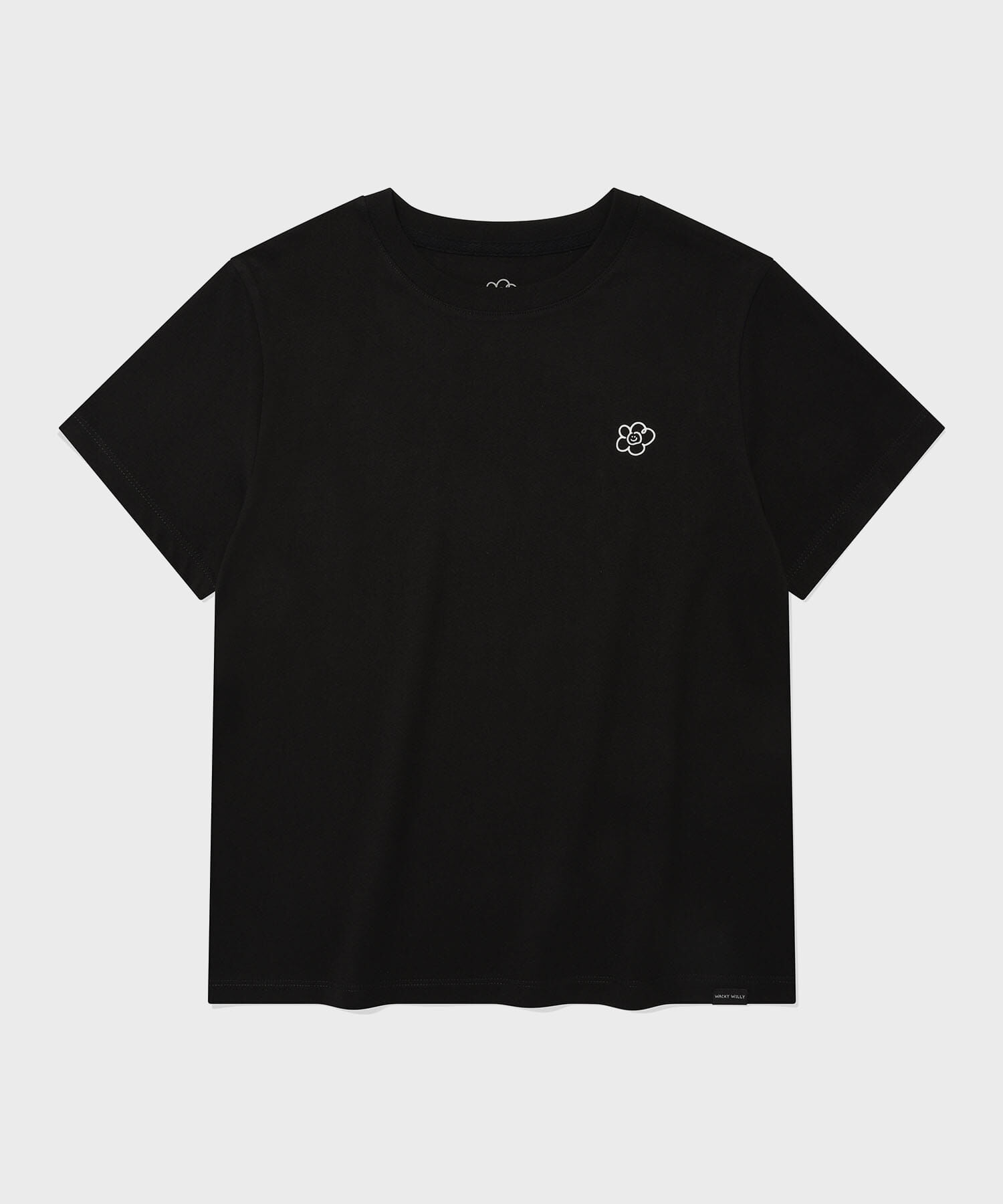 【 限量現貨 】Wacky willy 小花花logo 女款純棉短袖 T 恤兩件組 (黑/白)