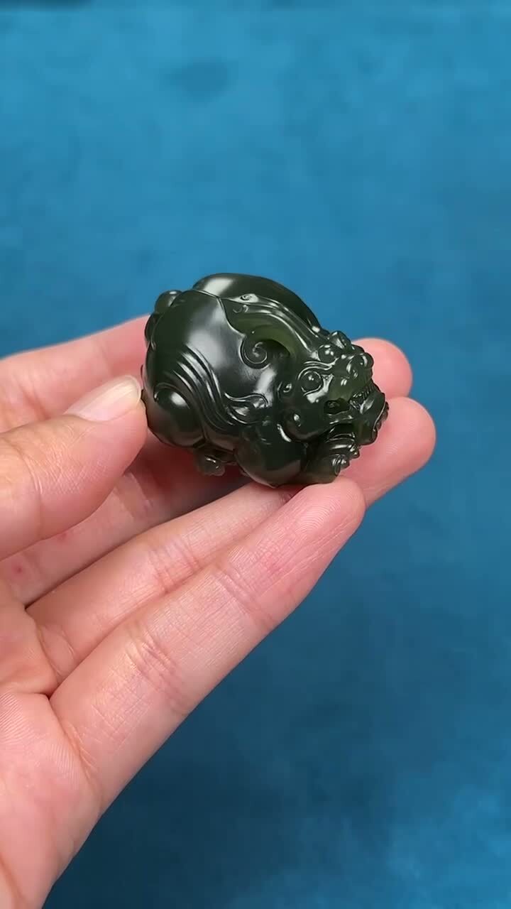 和田玉貔貅,天然和田玉軟玉
