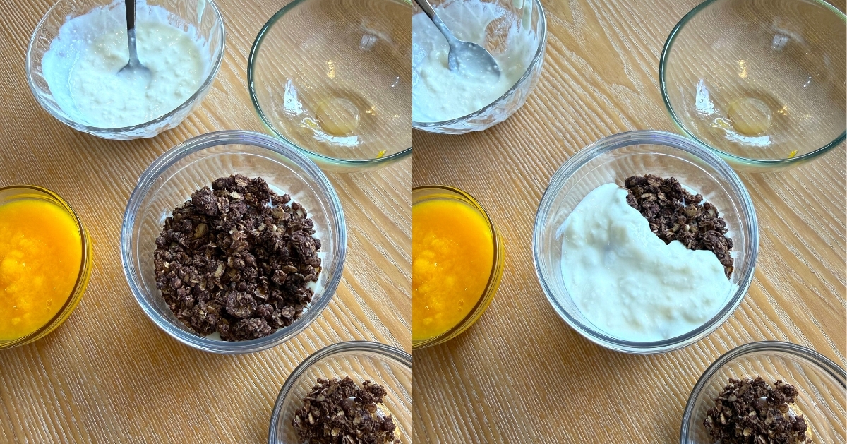 盛夏芒果可可風味 優格燕麥杯食譜步驟3