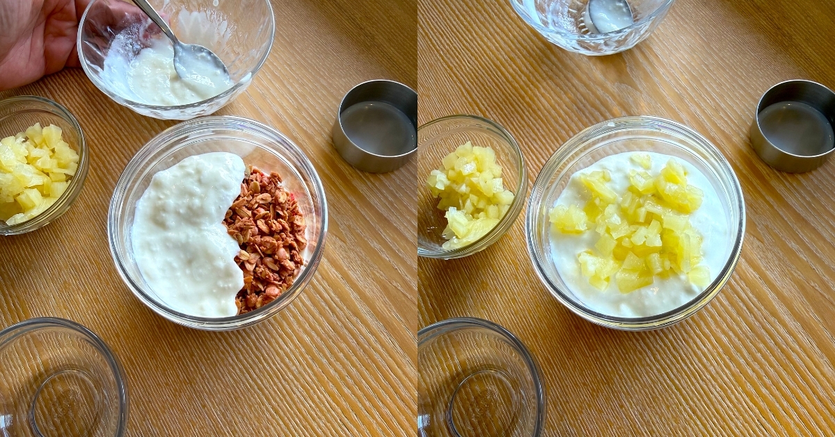 金鑽鳳梨南洋風味 優格燕麥杯食譜步驟4