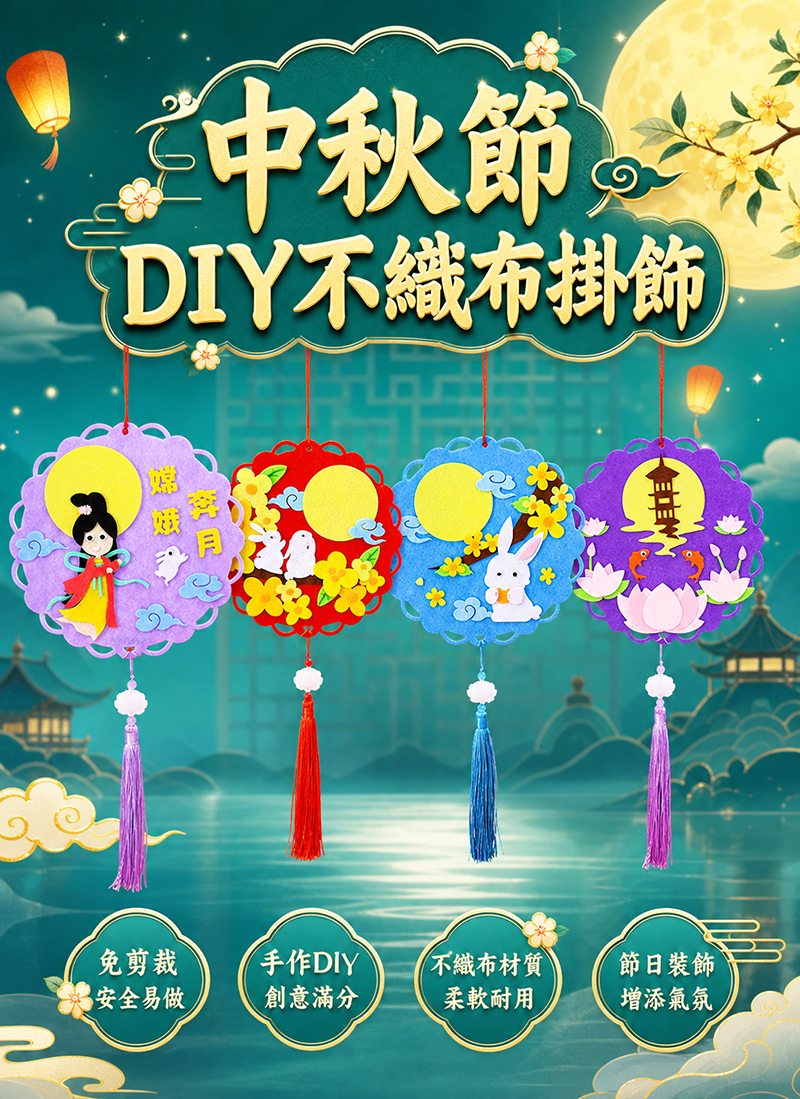 中秋節 DIY不織布掛飾 AUT2625