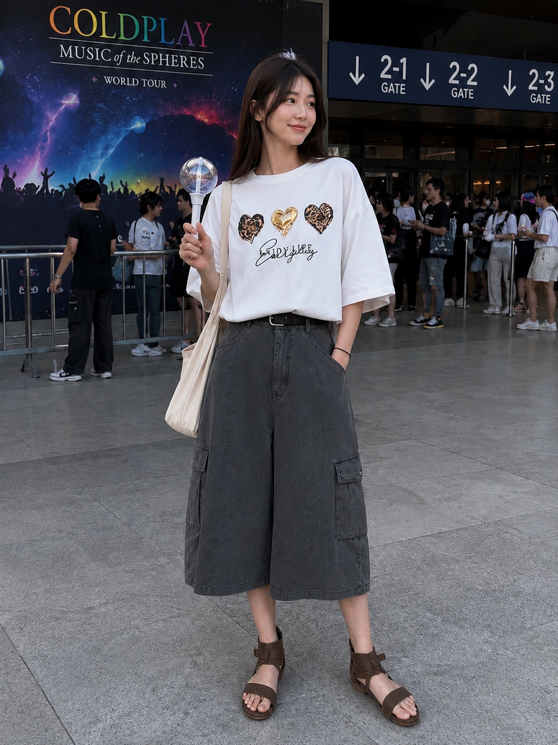 SHORT SLEEVE 3D LEOPARD LOVE LONG TEE