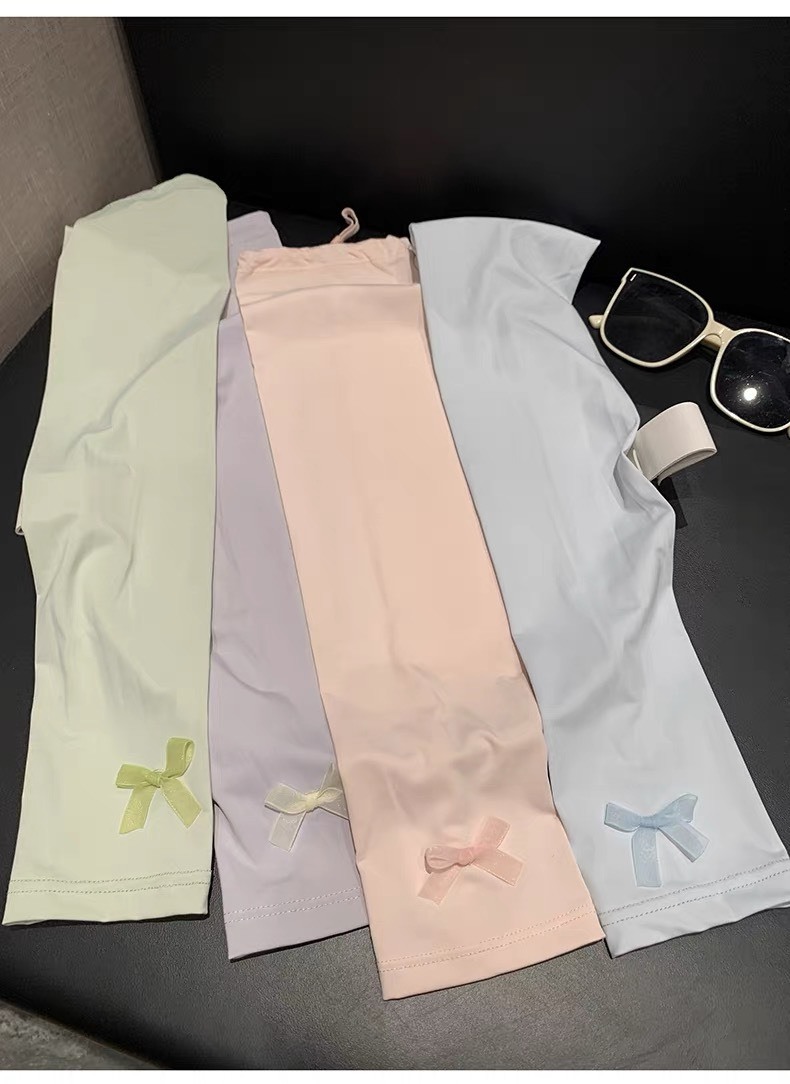 【預購】夏季 透氣 防曬袖套 遮陽袖套 立體蝴蝶結 糖果色 多色