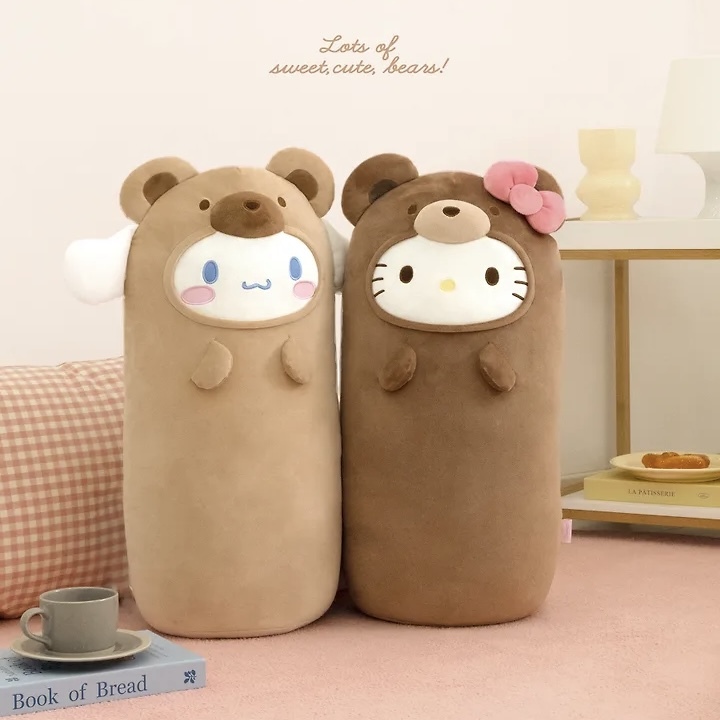 🇰🇷 SANRIO 泰迪熊造型 靠枕 長型枕頭 大耳狗 喜拿 HELLO KITTY 三麗鷗 凱蒂貓 KITTY貓 官方正版授權 / 預購