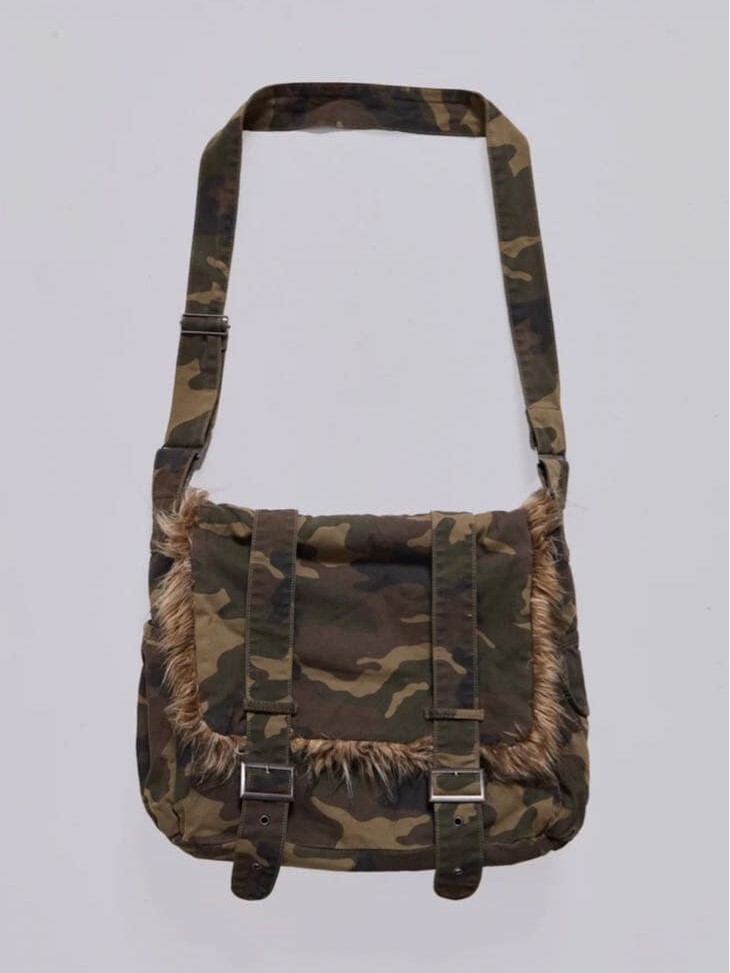 JADED LONDON 迷彩毛邊 郵差包 Combat Messenger Bag JMA4820