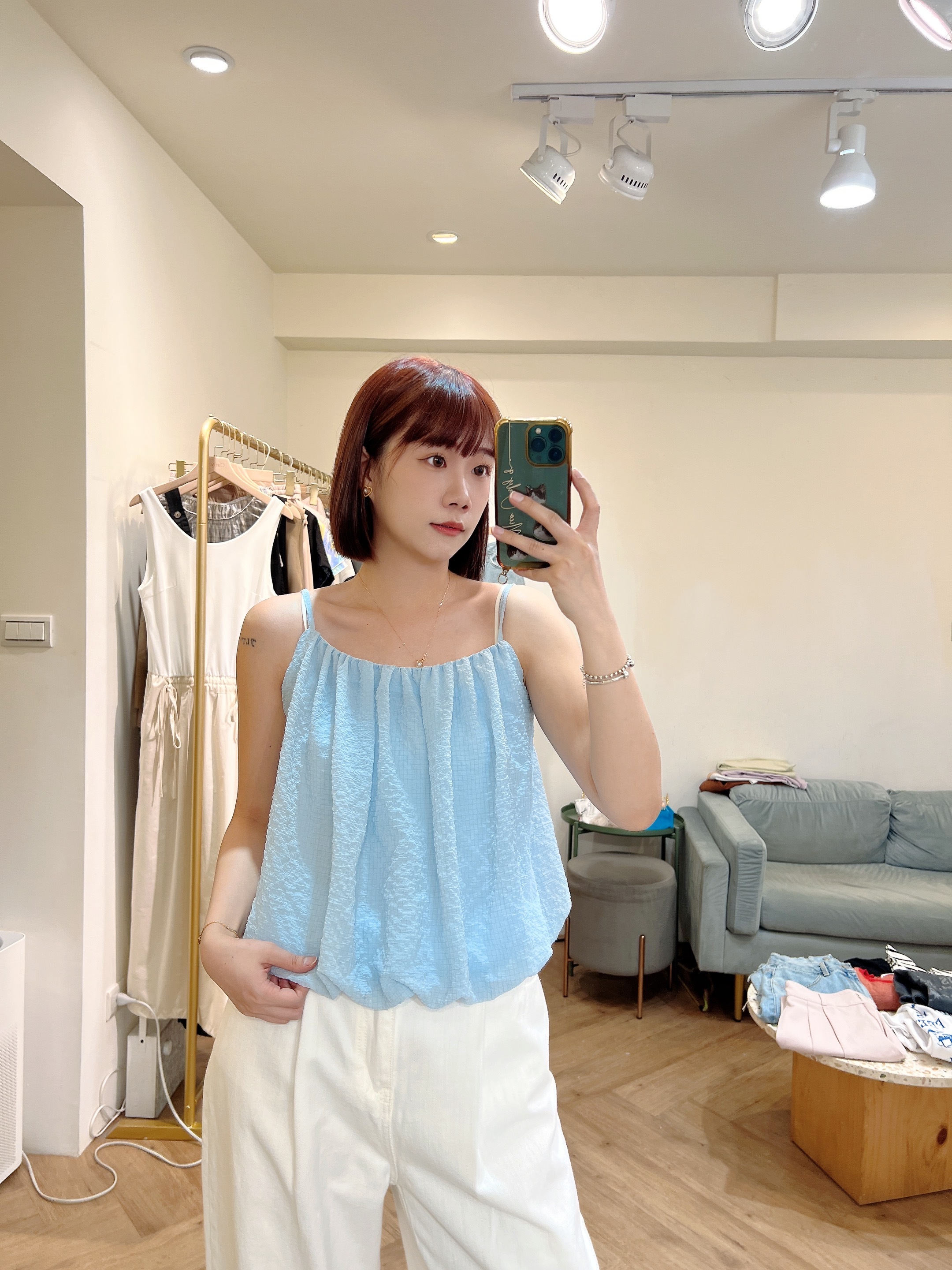 後露背澎澎吊帶