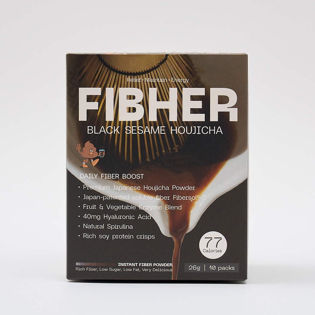 TSUJIRI X FIBHER Black Sesame Houjicha Fiber