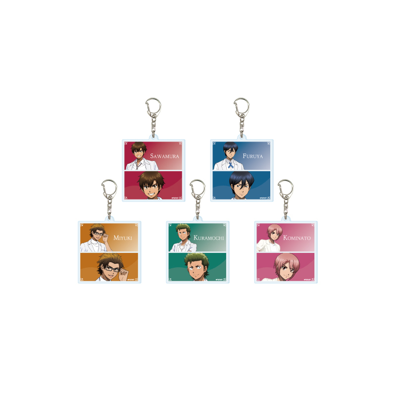 A3 "Ace of Diamond act II" Acrylic Keychains Vol.12 White Outfit Ver. (5 pieces per full box)