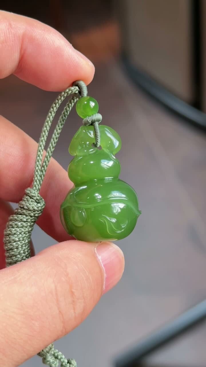 和田玉碧玉葫蘆,天然和田玉軟玉