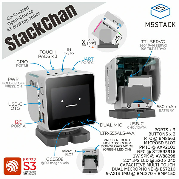 M5Stack StackChan AI 桌面機器人
