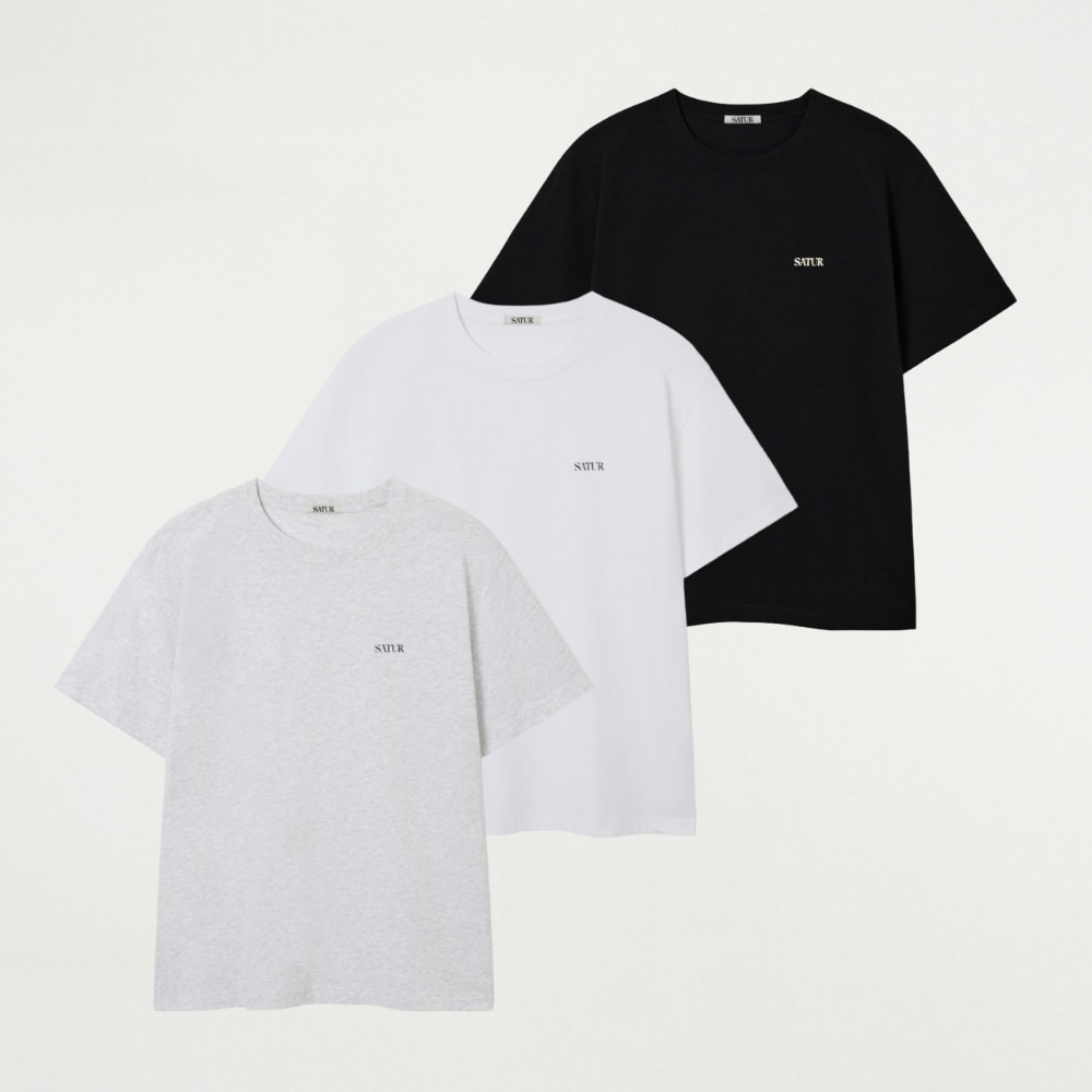 Satur｜SA262UTS16 [3PACK] Essential T-Shirt S176
