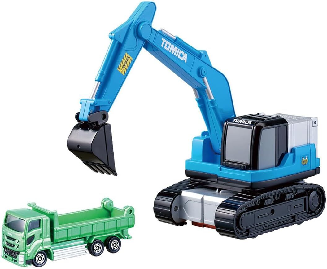 《 TAKARA TOMY 》TOMICA 變形挖土機(附小車)