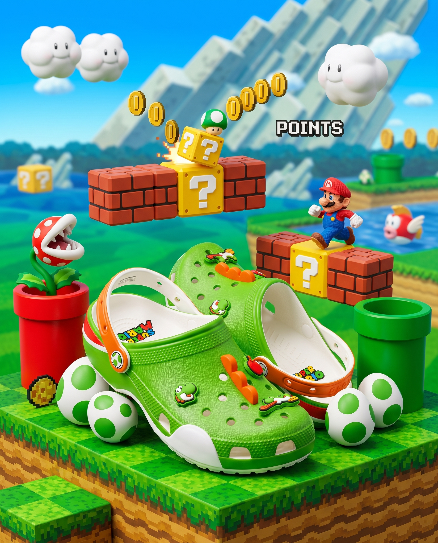 【Focus Store】預購 Ninetendo x Crocs Classic Clog "Yoshi" 綠色 耀西 任天堂聯名 212136-90H