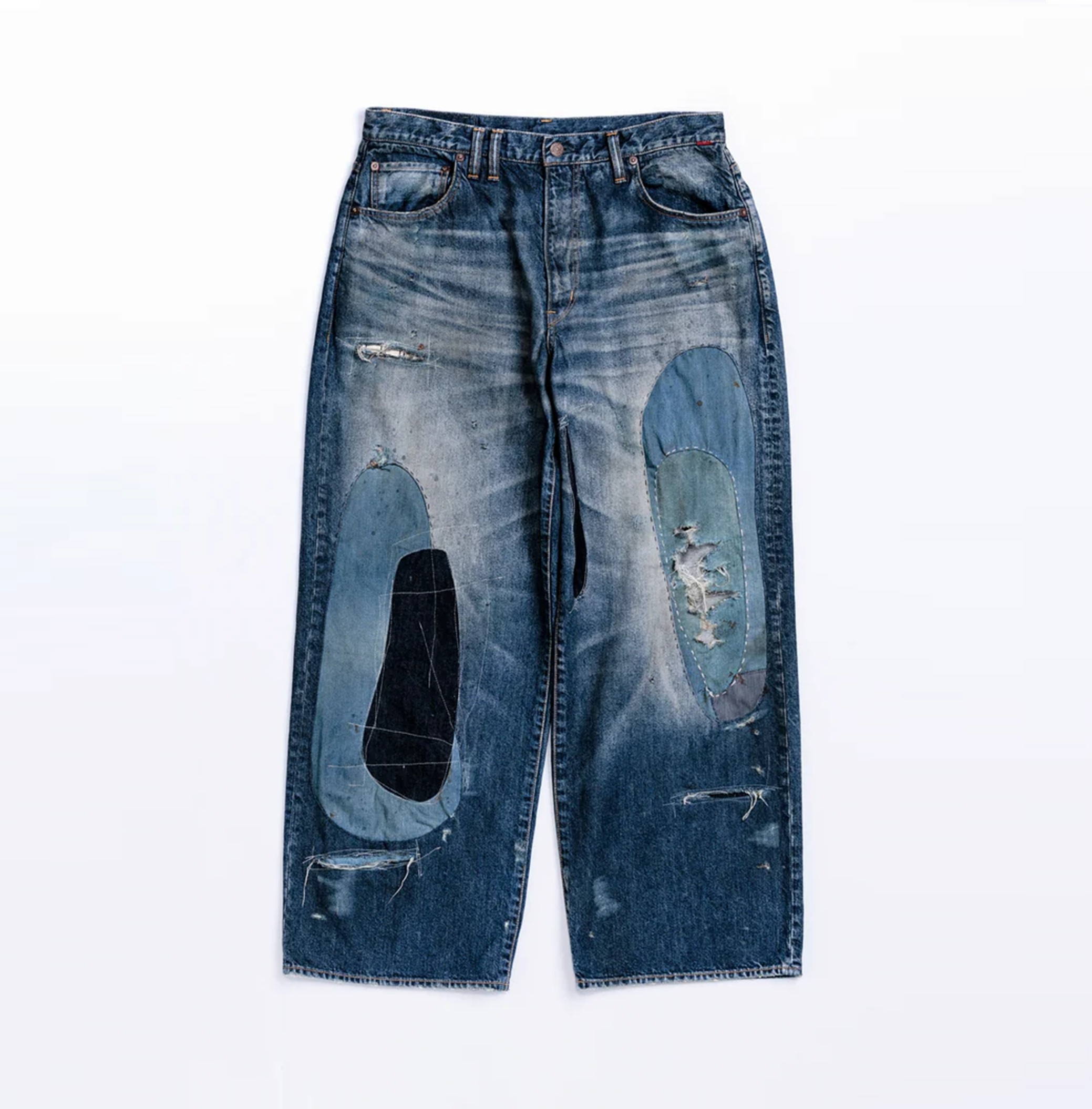 ANACHRONORM 2026 REMAKED AGING WIDE 5P DENIM PANTS - INDIGO PRE ORDER ITEM (預訂中)