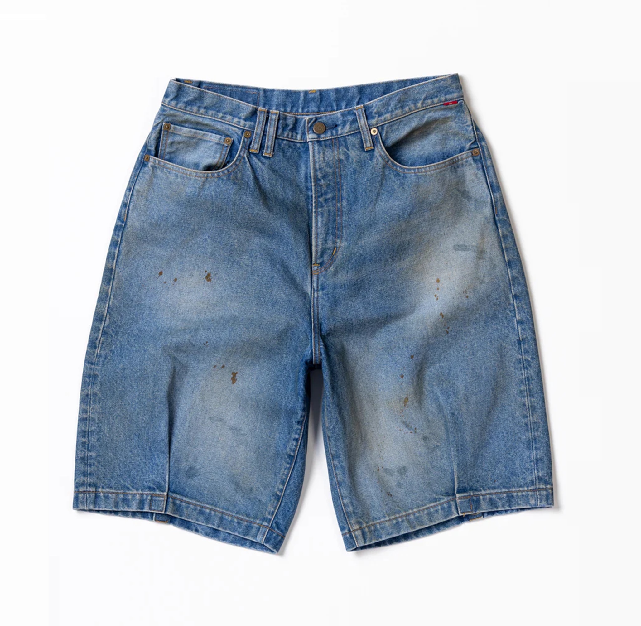 ANACHRONORM 80's 5 POCKET DENIM HEM TUCK SHORT PANTS (AGING) - PRE ORDER ITEM (預訂中)