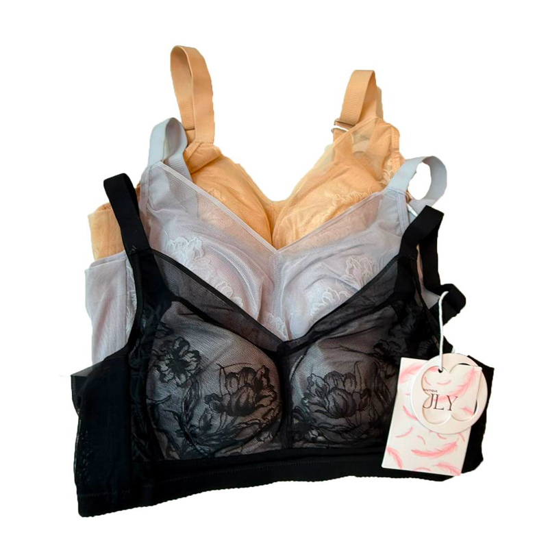 【台灣 JULY BRA】無鋼圈花紋無痕內衣 | 裸感隱形精緻提花舒適胸圍 (MW Beauty 直播限定優惠) [3609#]*