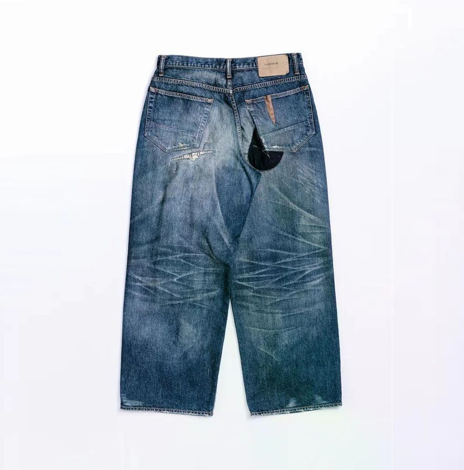 ANACHRONORM 2026 REMAKED AGING WIDE 5P DENIM PANTS - INDIGO PRE ORDER ITEM (預訂中)