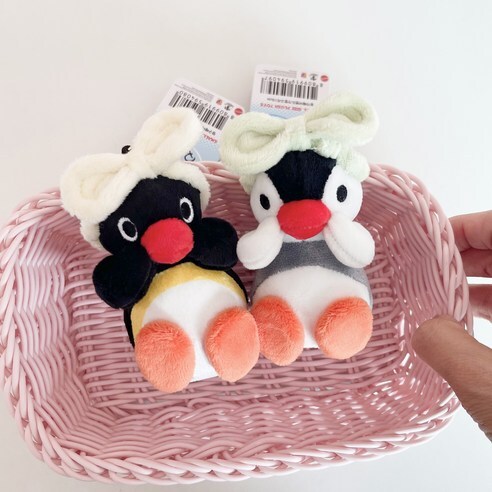 企鵝家族 PINGU PINGA 洗臉 髮帶吊飾 絨毛玩具